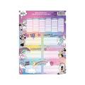 Etikete nalepke za ime z urnikom MINNIE MOUSE DISNEY set 6/1 318297
