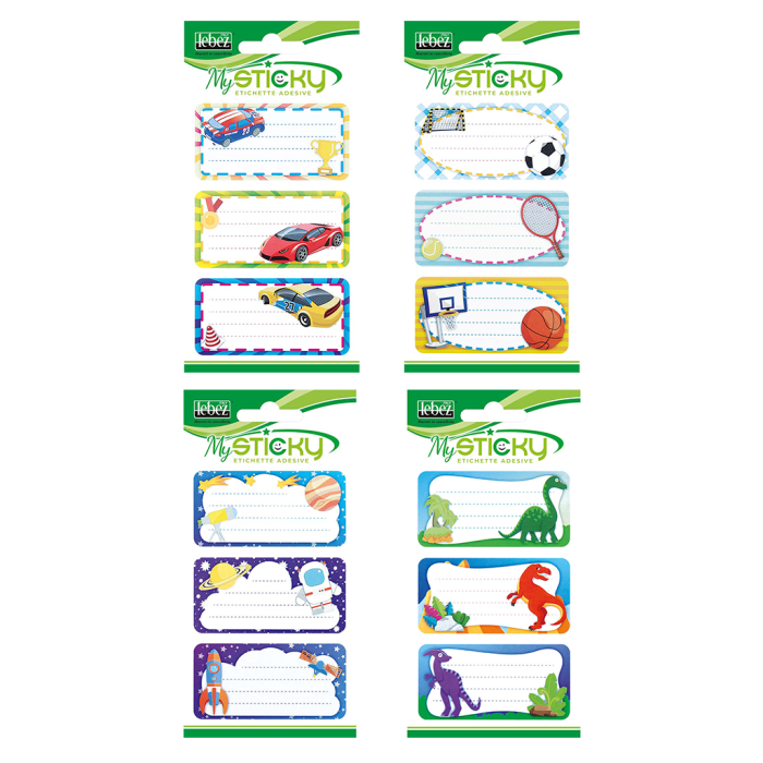 Etikete nalepke za ime LEBEZ STICK TAC set 6/1 A4088