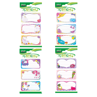 Etikete nalepke za ime LEBEZ MYSTICKY set 6/1 A4089