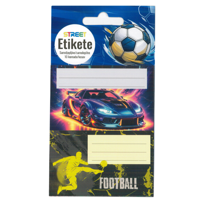 Etikete nalepke za ime STREET KIDS BOYS set 10/1