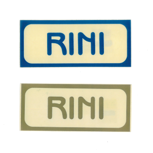 Etiketa nalepka napis RINI 5,8 x 13,8 cm