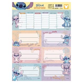 Nalepke etikete za ime z urnikom STITCH DISNEY set 6/1 325297