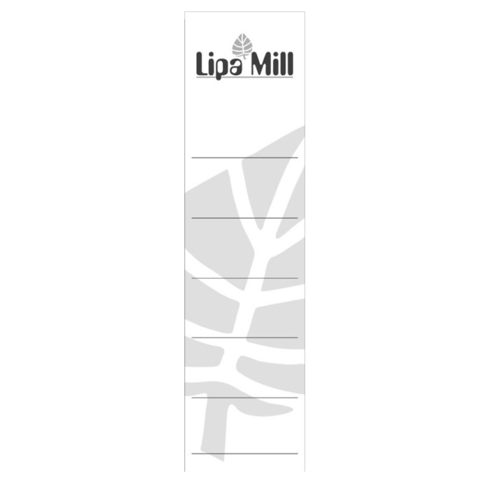 Nalepka etiketa za registrator A4 ozek 60 4x17,6 cm LIPA MILL