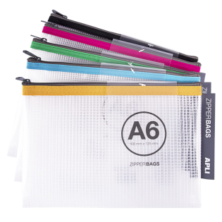 Etui PVC z zadrgo A6 16,8x12,5 cm ZIP APLI 17382