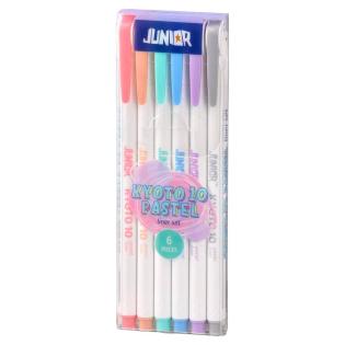 Flomaster fineliner 0,5 mm JUNIOR KYOTO PASTEL LINER set 6/1 130391