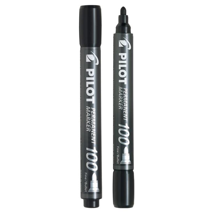 Flomaster permanentni vodoodporni črn PILOT SCA-100-B
