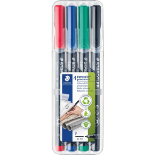 Flomaster permanentni vodoodporni STAEDTLER LUMOCOLOR OHP set 4/1