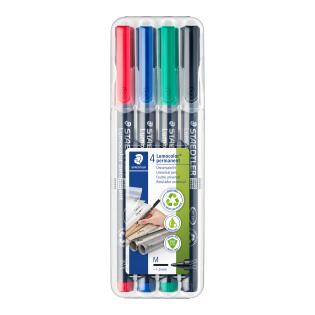 Flomaster permanentni vodoodporni STAEDTLER LUMOCOLOR OHP set 4/1