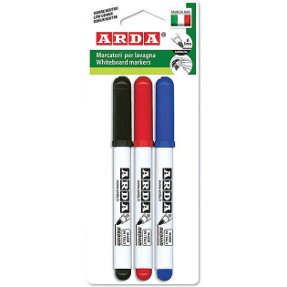 Flomastri za belo tablo moder črn rdeč ARDA set 3/1 54