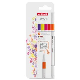 Flomastri intenzivne barve 0,4 mm EMOTT UNI NEON set 5/1 57506