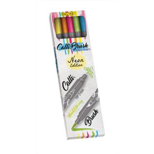 Flomastri obojestranski ONLINE CALLI BRUSH NEON set 5/1