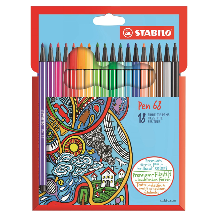 Flomastri STABILO PEN 68 set 18/1 SCH-6818-7