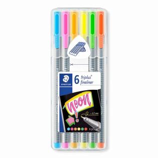 Flomastri neon 0,3 mm STAEDTLER FINELINER TRIPLUS set 6/1