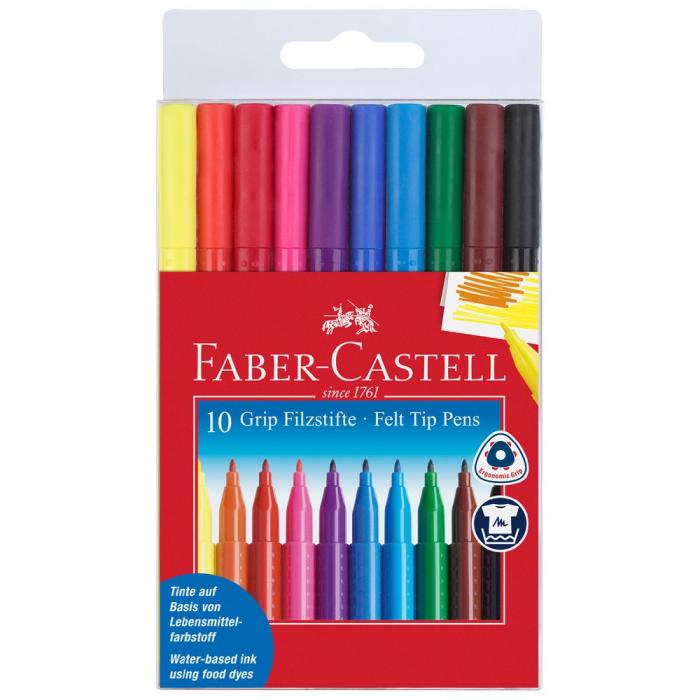 Flomastri trikotni FABER CASTELL set 10/1