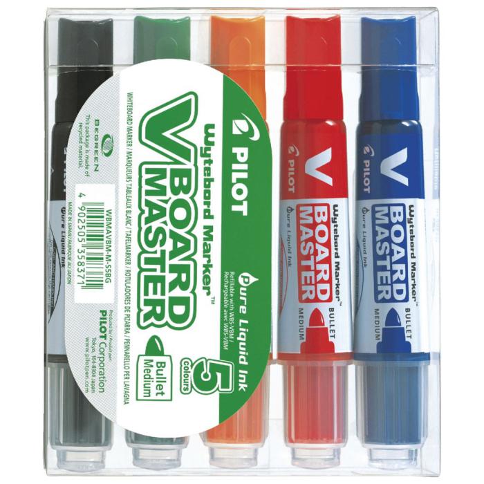 Flomaster za belo tablo PILOT V BOARD MASTER WBMA-VBM-M set 5/1