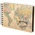 Foto album 30 črnih strani 21,5x15 cm s priloženimi kotki za slike LET'S TRAVEL THE WORLD ZEMLJEVID XL1847
