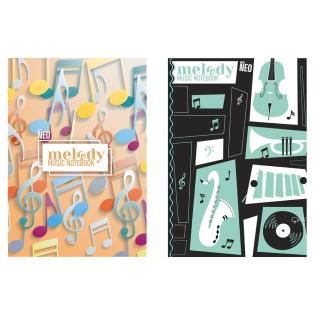 Glasbeni notni zvezek A4 16 listni NEO MELODY MUSIC NOTEBOOK 106143 