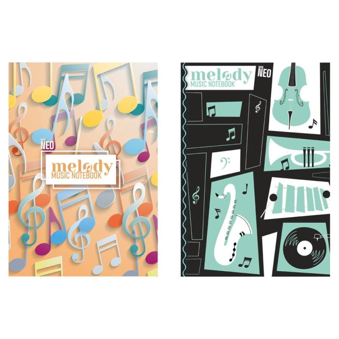 Glasbeni notni zvezek A4 16 listni NEO MELODY MUSIC NOTEBOOK 106143 