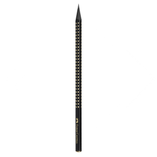 Grafitni svinčnik HB zlata FABER CASTELL SPARKLE GRIP BLACK EDITION 272673