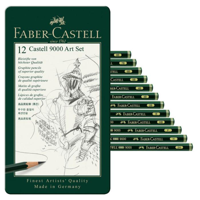 Grafitni svinčnik od 8B do 2H FABER CASTELL set 12/1