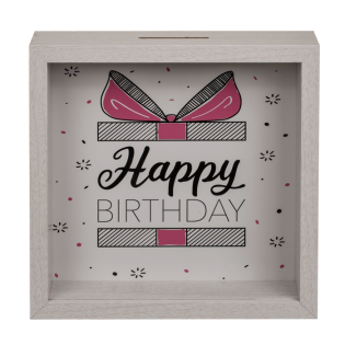 Hranilnik &scaron;parovček lesen 20x20 cm vse najbolj&scaron;e za rojstni dan HAPPY BIRTHDAY VSE NAJBOLJ&Scaron;E 144349