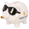 Hranilnik &scaron;parovček keramični pujsek TAKK PIG PUJS MILLIONAIRE 701772