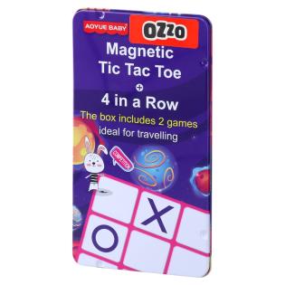 Igra družabna OZZO MAGNETIC TRAVEL AOYUE BABY KRIŽEC KROŽEC TIC TAC TOE 4 V VRSTO 882472