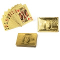 Karte igralne zlate papirnate 8,7x5,7 cm POKER 711100