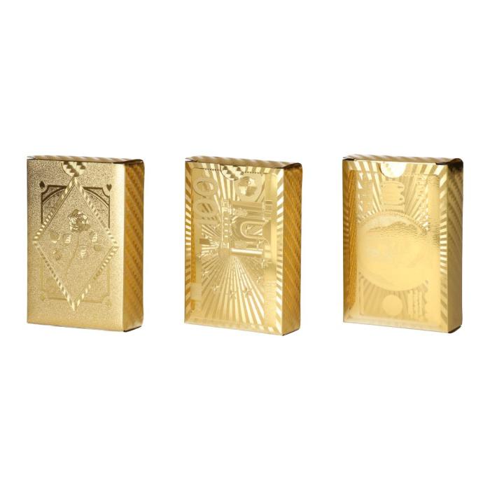 Karte igralne zlate papirnate 8,7x5,7 cm POKER 711100