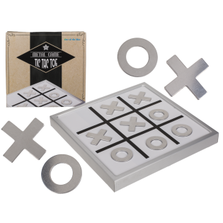Igra križec krožec kovinski TIC TAC TOE 63/202