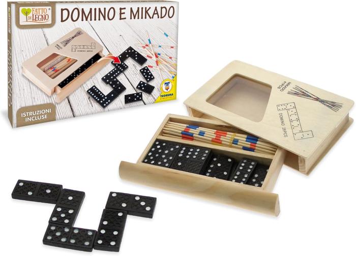 Igra lesena domino in mikado FATTO DI LEGNO 09014562