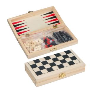 Igra lesena potovalni set &Scaron;AH DAMA BACKGAMMON TAVLA 3/1 5432413