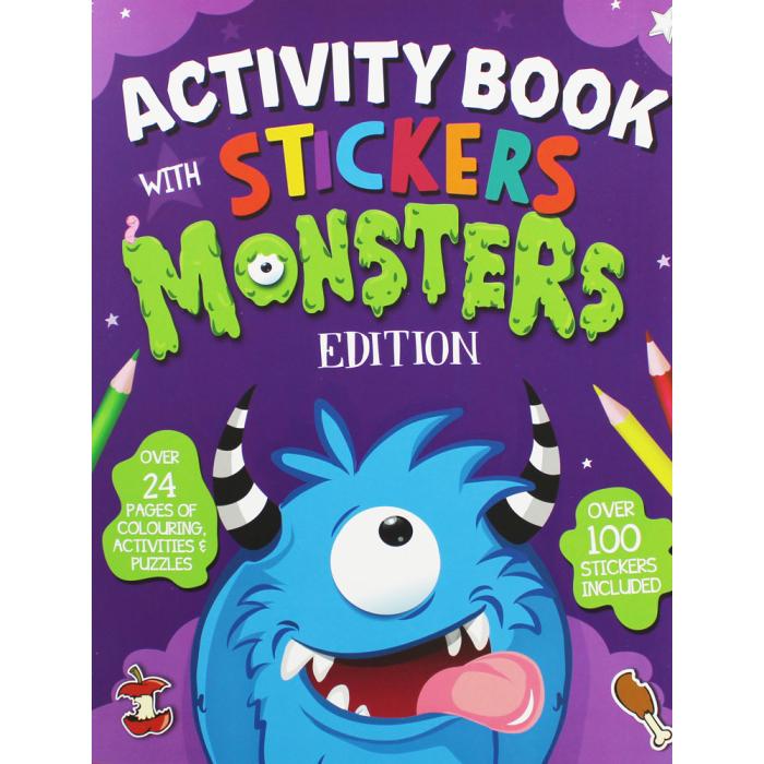 Knjiga aktivnosti z nalepkami A4 24 strani ACTIVITY BOOK WITH STICKERS MONSTERS PO&Scaron;ASTI 26073-MONSCC