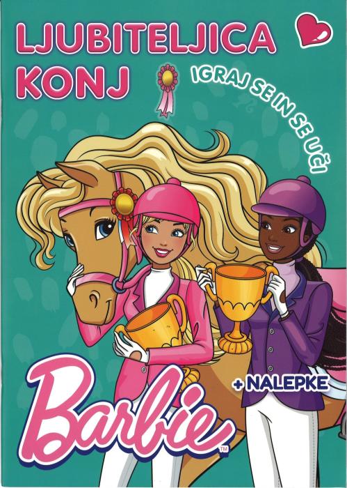Knjiga z nalepkami LJUBITELJICA KONJ IGRAJ SE IN SE UČI BARBIE 001975