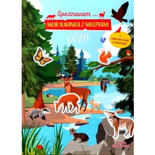 Knjiga SPOZNAVAM MOJA SLIKANICA Z NALEPKAMI GOZD 002020