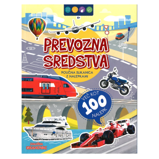 Knjiga POUČNA SLIKANICA Z NALEPKAMI PREVOZNA SREDSTVA VOZILA 6+ 001856