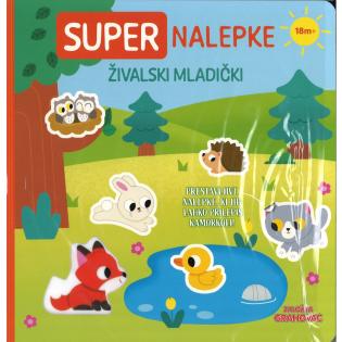Knjiga SUPER NALEPKE ŽIVALSKI MLADIČKI 18m+ 001933
