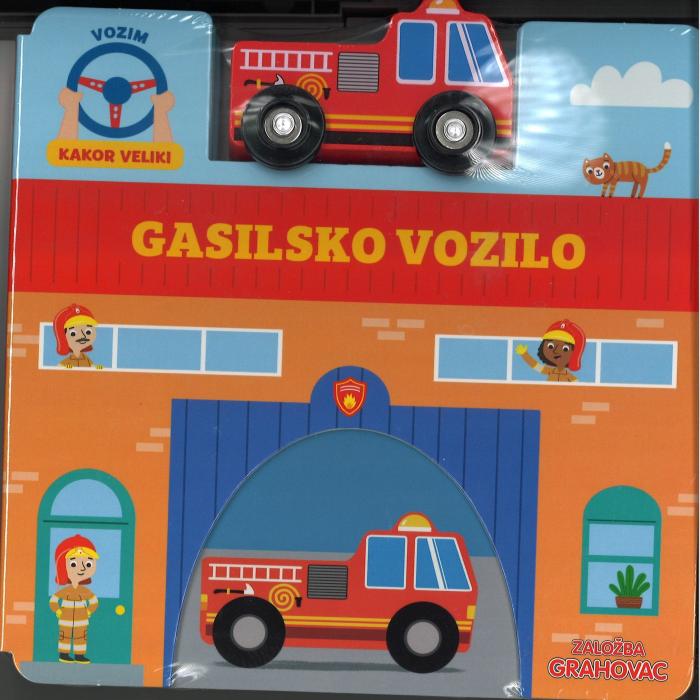 Knjiga kartonka VOZIM KAKOR VELIKI GASILSKO VOZILO GASILCI 001999