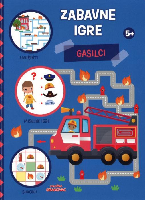 Knjiga ZABAVNE IGRE GASILCI 5+ 001837