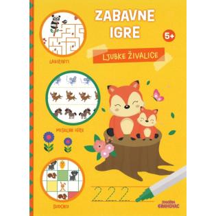 KNJIGA ZABAVNE IGRE 5+ LJUBKE  ŽIVALICE 001835