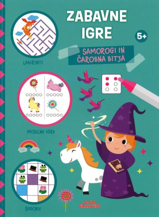 Knjiga ZABAVNE IGRE SAMOROG IN ČAROBNA BITJA 5+ 001838
