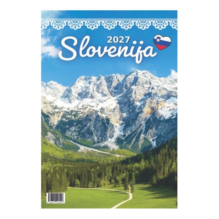 Koledar stenski 2027 33x54 cm SLOVENIJA 201219