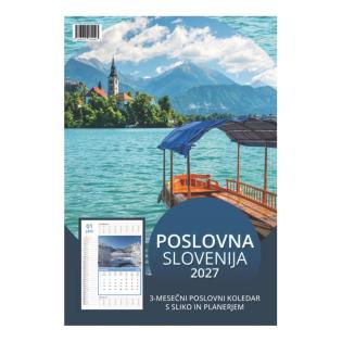 Koledar stenski s planerjem 2027 33x54 cm POSLOVNA SLOVENIJA 201228