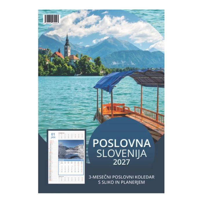 Koledar stenski s planerjem 2027 33x54 cm POSLOVNA SLOVENIJA 201228