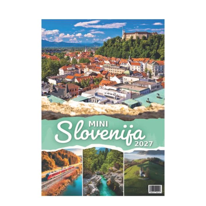 Koledar stenski 2027 23x38 cm MINI SLOVENIJA