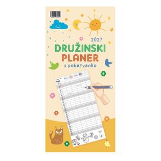 Koledar stenski 2027 23x54 cm DRUŽINSKI PLANER