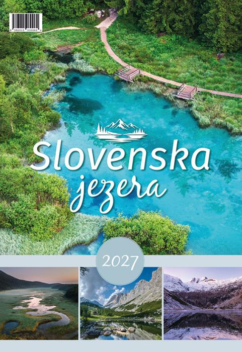 Koledar stenski 2027 33x54 cm SLOVENSKA JEZERA 201253 