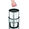 Ko&scaron; za smeti s pepelnikom 17L + 2L srebrn DURABLE 3332-23
