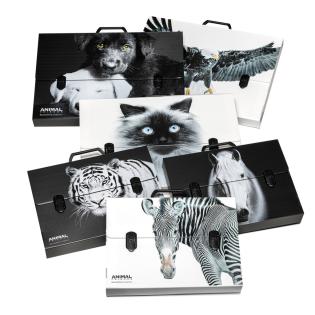 Kovček A3 ANIMAL FRIENDS BLACK & WHITE 53x5x38 cm