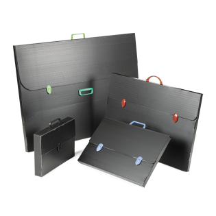 Kovček črn PVC MYDESK 56,5x5x36,5 cm